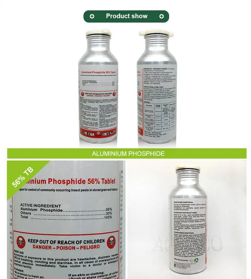 Aluminum phosphide fumigation tablets
