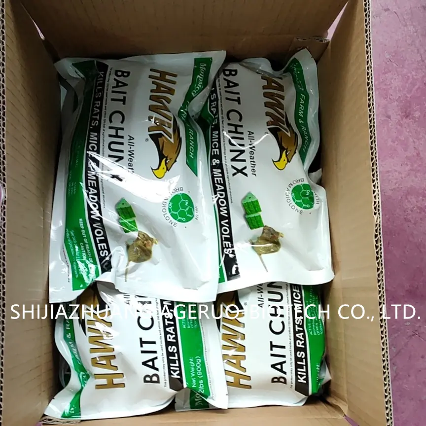 High Quality Nitenpyram Insecticide - Bromadiolone Rodenticide Rodenticide 0.005% Block Bait Rat Poison Bromadiolon – AgeruoBiotech detail pictures